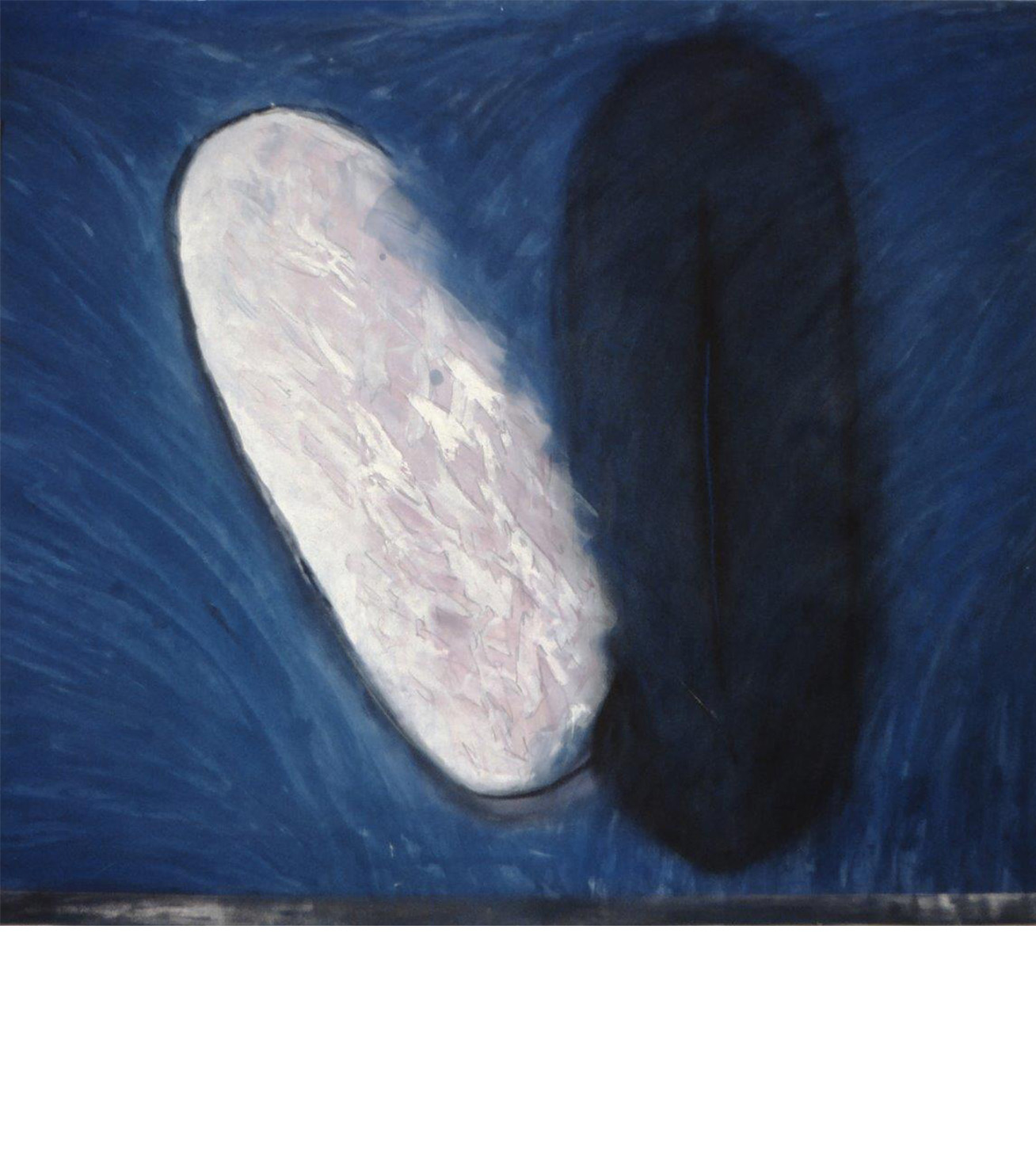 Pulling away, PE Pinkman, charcoal, paint,1987