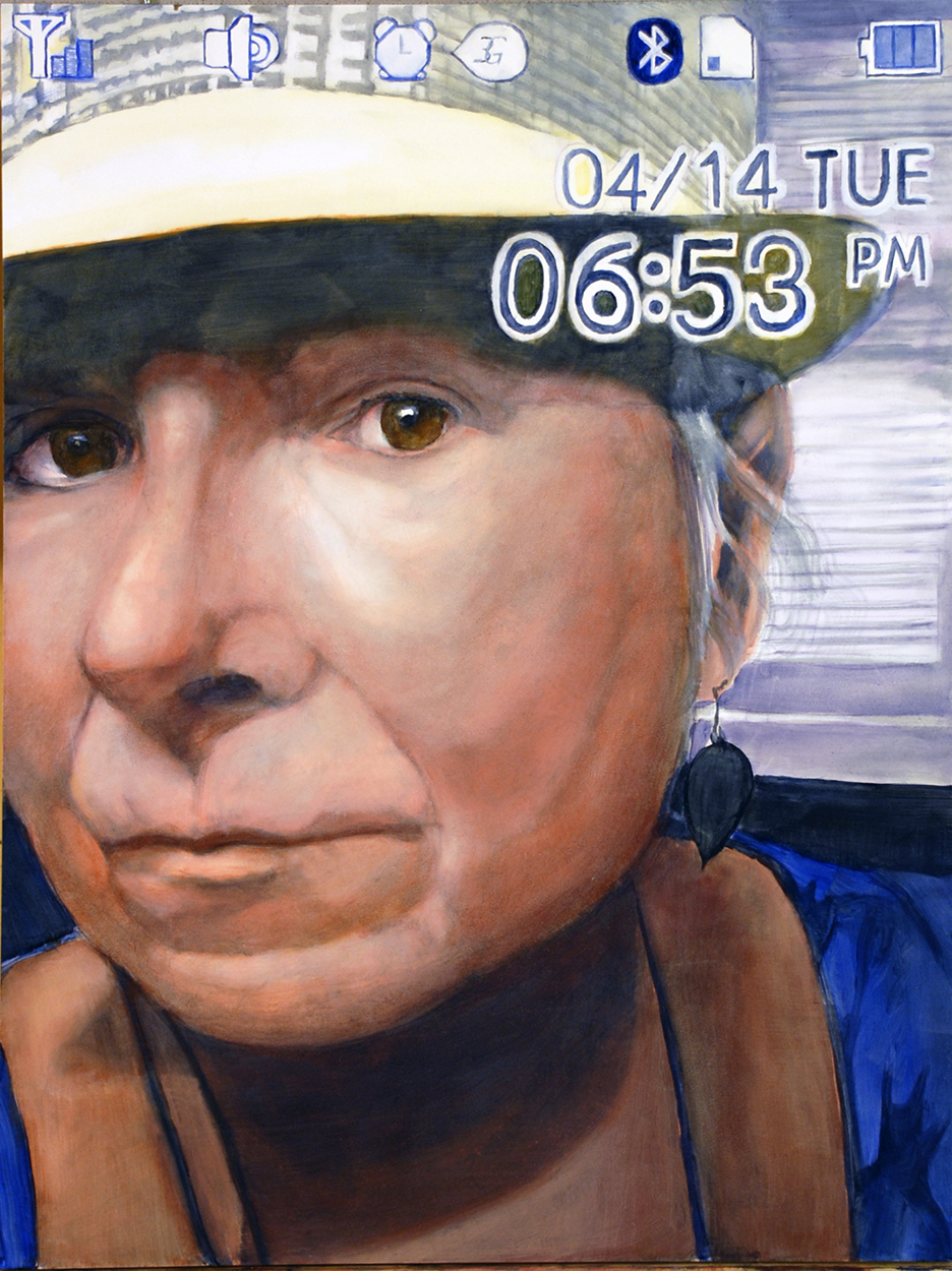 Kayleigh/Mason - Selfie, Oil on panel, 24" x 18", PE Pinkman