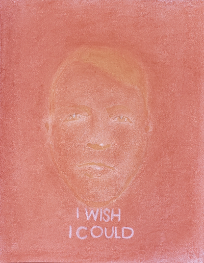 No-23. I wish I could. 14 x 11 inches. Mixed media on paper. (Collection of the artist.)